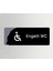 Engelli Wc - Ofis Departman Kapı Isimliği, Yönlendirme Levhası 26X10CM - Siyah&füme 1