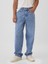 Erkek Mavi Baggy Fit Jean Pantolon 5