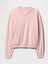 Kadın Pembe Gap Logo Vintage Soft Havlu Kumaş Wedge V Yaka Sweatshirt 2