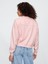 Kadın Pembe Gap Logo Vintage Soft Havlu Kumaş Wedge V Yaka Sweatshirt 4
