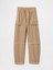 Kadın Kahverengi Mid Rise Easy Utility Barrel Pantolon 2