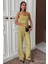 Tek Omuz Büstiyer Plazzo Pantolon Viscon Takım 10159 3