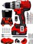 Powertools Usa Brushless 58 V 5AH Çelik Darbeli Şarjlı Matkap Vidalama-Kırmızı Dflng Series 2