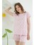 Nbb Kadın Pembe Kalpli Şortlu Pijama Takımı 4
