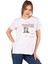 -Kadın Newspaper Baskılı T-Shirt - Beyaz 1