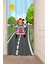 Aslan Panda Kedi Yol Özel Tasarım Desenli Dijital Baskılı (Tek Kanat) Çocuk Odası Modern Fon Perde 1