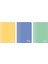 Colors A5 60 Yaprak Çizgili Defter 3'lü Paket, Mor, Yeşil, Sarı 1