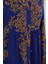 Saks Gold Desenli Tesettür Elbise 2423 5