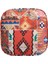 Retro Kare Dijital Patchwork Puf - Renkli 5