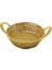 Yuvarlak Plastik Hasır Ekmek - Çok Amaçlı Sepet Kulplu - Metal Iskelet TABAN:18CM - AĞIZ:24CM Derinlik:8cm 1