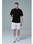 Pure Comfort - Siyah Rahat Kesim %100 Pamuklu Basic Erkek Tişörtü 6