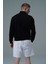 Daily Core - Siyah Yarım Fermuarlı Pamuklu Erkek Oversize Sweatshirt 3