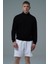 Daily Core - Siyah Yarım Fermuarlı Pamuklu Erkek Oversize Sweatshirt 4