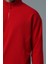 Daily Core - Kırmızı Yarım Fermuarlı Pamuklu Erkek Oversize Sweatshirt 3