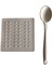 Bybirgül Slilikon Yıldız Beyaz Nihale 17X17 cm (Airfryer Pişirme Matı +1 Ade Kaşık Set 2