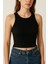 Halter Yaka Bluz Crop Fitilli Atlet 1