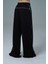 Soft Touch Premium Slit Palazzo Pants - Siyah Yüksek Bel Modal Kumaşlı Yırtmaçlı Kadın Palazzo Bol Paça Eşofman Altı 5