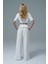 Soft Touch Premium Slit Palazzo Pants - Bej Yüksek Bel Modal Kumaşlı Yırtmaçlı Kadın Palazzo Bol Paça Eşofman Altı 2