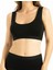 Kadın Bambu Kalın Askılı Çıkarılabilir Pedli Büstiyer Nefes Alan Yumuşak Dokulu Slim Fit Siyah 1