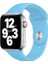 Apple Watch Series SE/10/9/8/7/6/5/4/3 46mm-45mm-44mm-42mm Uyumlu M/L Silikon Kordon Bebek Mavisi 1