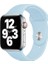 Apple Watch Series SE/10/9/8/7/6/5/4/3 Uyumlu 42mm-41mm-40mm-38mm M/L Silikon Kordon Buz Mavisi 1