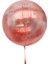 Kırmızı Simli Yuvarlak Şeffaf Balon 24 Inç 1