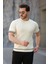 Erkek Jakarlı Ribanalı Kısa Kollu T-Shirt 1