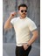 Erkek Jakarlı Ribanalı Kısa Kollu T-Shirt 2