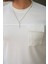Erkek Cepli Kolyeli Kısa Kollu Örme Kumaş T-Shirt 3