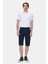 Blewın Lacivert Kargo Cepli Gabardin Nakışlı Standard Fit Erkek Şort 5