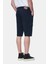 Blewın Lacivert Kargo Cepli Gabardin Nakışlı Standard Fit Erkek Şort 4