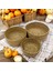 Menashop 3'lü Rustik El Yapımı Doğal Yuvarlak Hasır Düzenleyici Seti | 3'lü Hasır Yuvarlak Organizer Seti - Dekoratif, Çok Amaçlı ve Dayanıklı Rattan Sepetler (30X12CM - 25X10CM - 20X8CM) 1