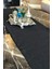 Menashop Simli Keten Runner Siyah 45X150 2