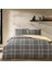 Menashop Aspen Ranforce Geometrik DESENLI%100 Pamuk Nevresim Takımı, Antrasit, Tek Kişilik 2