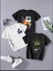 Unısex La Baskılı Erkek Çocuk Bisiklet Yaka Kısa Kollu Tshirt Yeni Sezon ( 3lü Paket ) 1