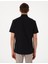 Erkek Siyah Basic Regular Fit Kısa Kollu Cepli Gömlek 50307003-VR046 5