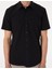 Erkek Siyah Basic Regular Fit Kısa Kollu Cepli Gömlek 50307003-VR046 6