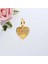 Gümüş Gold Renk Kalp Etiket Sallantılı Charm 2