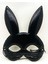 Siyah Renk Kumaş Malzemeden Imal Eva Tavşan Maskesi 19x15 Cm 1