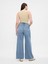 Kadın Mavi High Rise Wide Leg Jean Pantolon 3