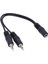 3.5 mm Stereo Dişi / 2 x 3.5mm Stereo Erkek 20 cm Y Kablo Kablo 1