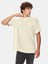 Erkek Regular Sırt Baskılı Kısa Kollu Bej T-shırt 1