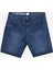 Lacivert Erkek Regular Fit Yıkamalı Denim Şort Chıcago - 1821 1