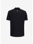 D5SM-TST3857 Siyah Relaxed Düz Erkek Polo T-Shirt 2