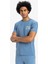 EQYKT04373 Lap Tıme Ss Tee Mavi Bisiklet Yaka Normal Kalıp Erkek T-Shirt 1
