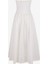 Straplez Yaka Beyaz Uzun Kadın Elbise Vmane Bandeau 7/8 Dress Jrs Ga 2