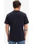 EQYZT08044 Ev Tuned Out Ss Lacivert Bisiklet Yaka Normal Kalıp Baskılı Erkek T-Shirt 3