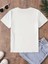 Fiyonk Baskılı Oversize Bisiklet Yaka T-Shirt - Beyaz 3