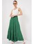 Uzun Kırışık Etek 8042 - Zümrüt Yeşili 1