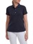 Kadın Stretch Pique Polo Yaka Lacivert T-Shirt 88494 1